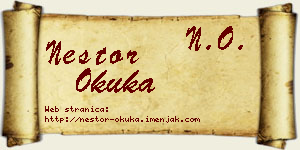 Nestor Okuka vizit kartica